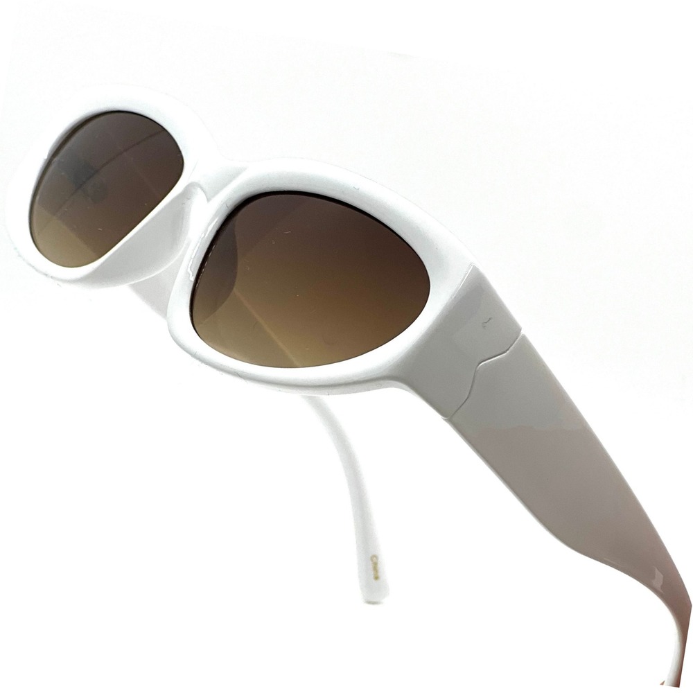 Women Sunglasses Small Fashion Shield Retro Luxury Style Outdoor White Frame